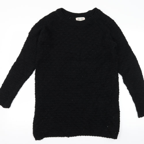 New Look Womens Black  Knit Pullover Jumper Size S