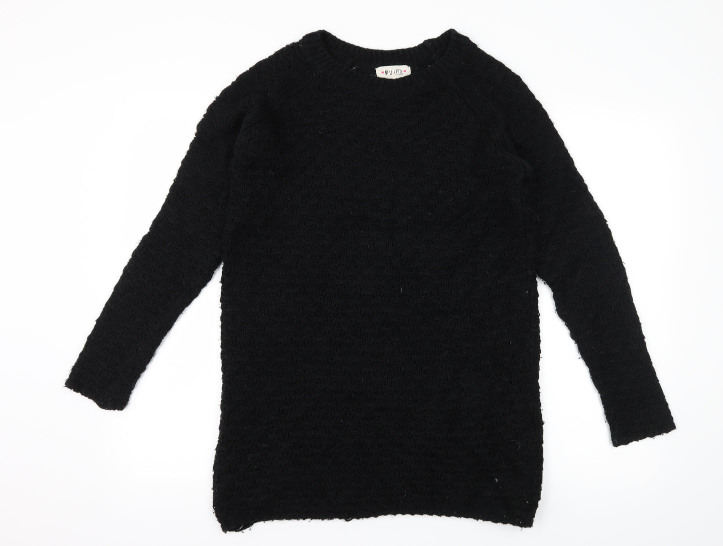 New Look Womens Black  Knit Pullover Jumper Size S