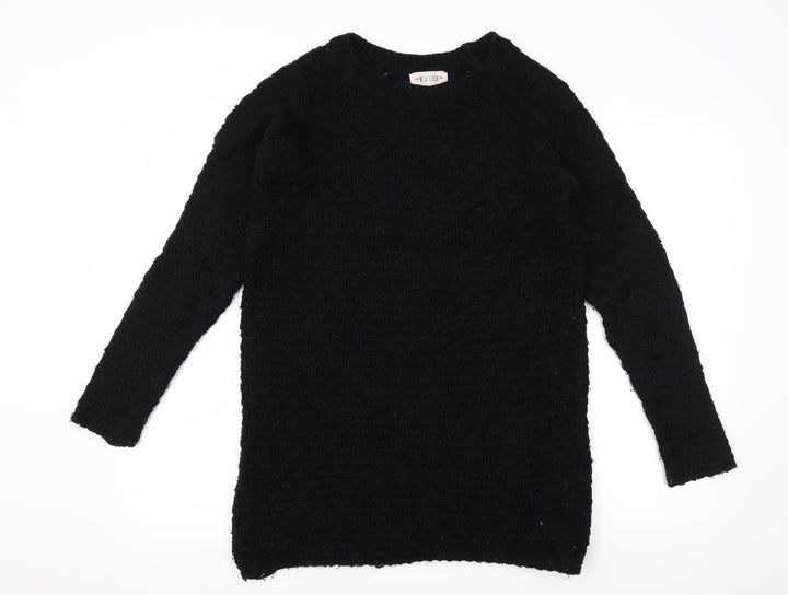 New Look Womens Black  Knit Pullover Jumper Size S