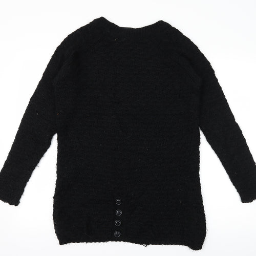 New Look Womens Black  Knit Pullover Jumper Size S