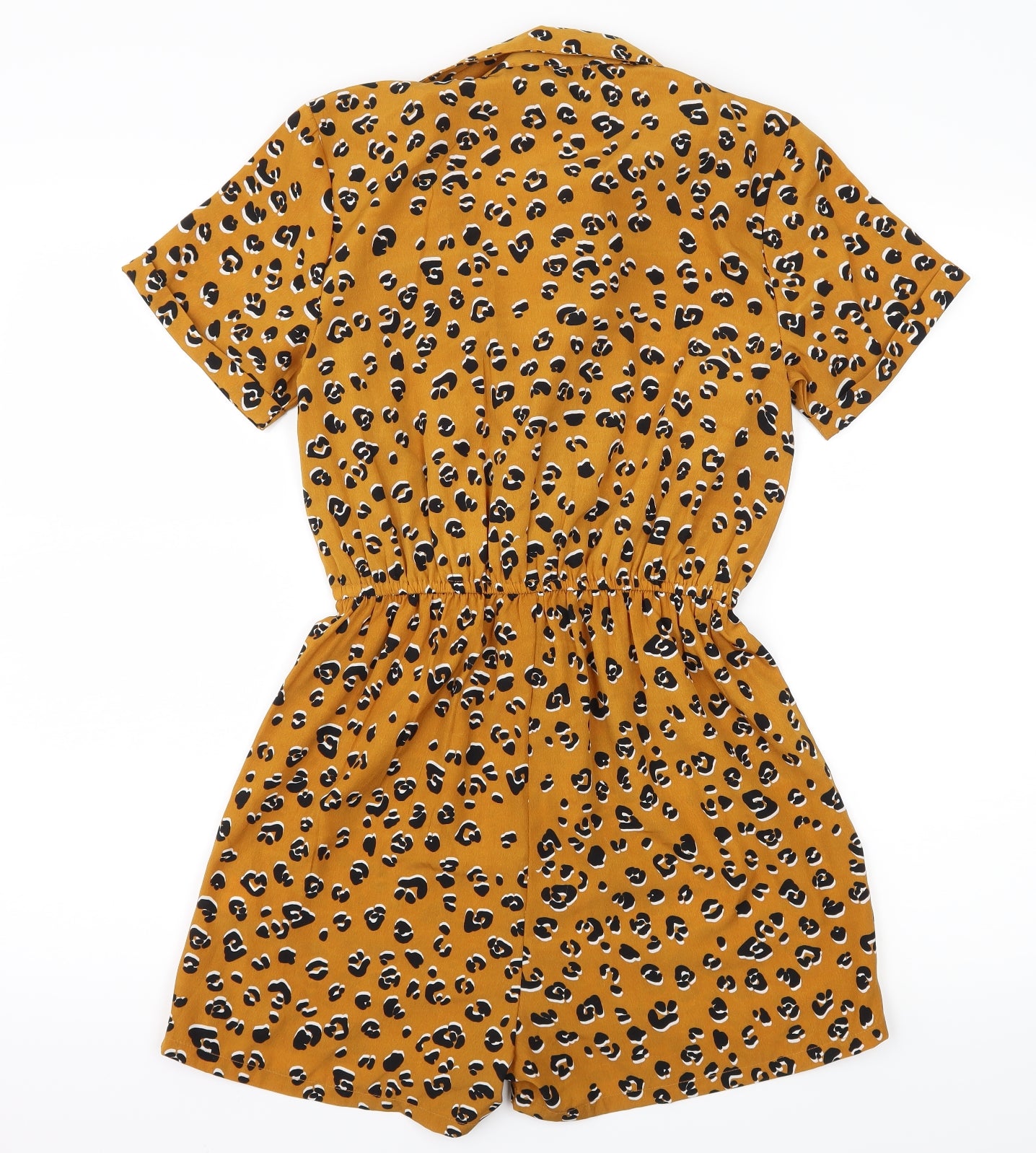 Primark Womens Brown Animal Print  Playsuit One-Piece Size 8