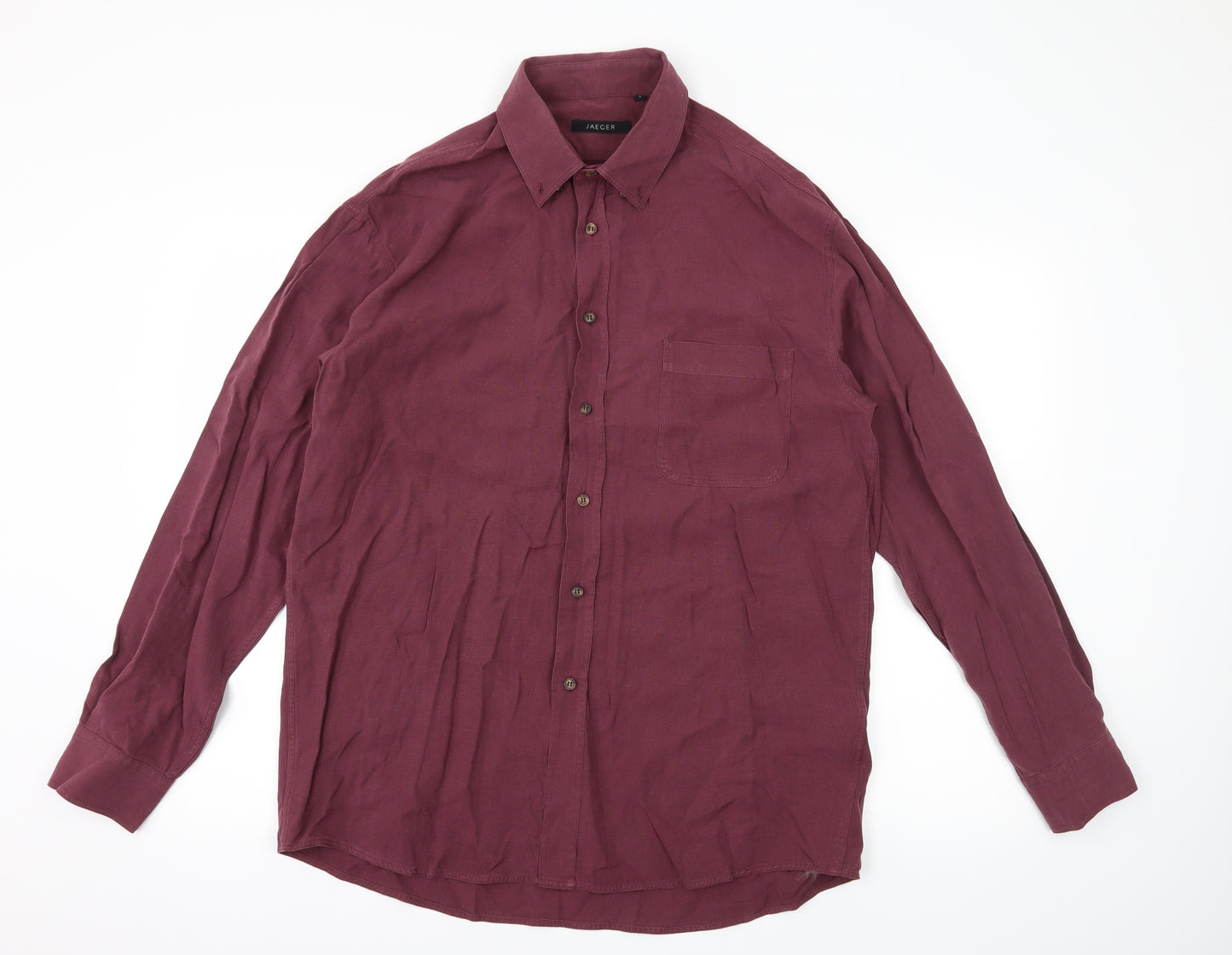 Jaeger Mens Purple    Button-Up Size L