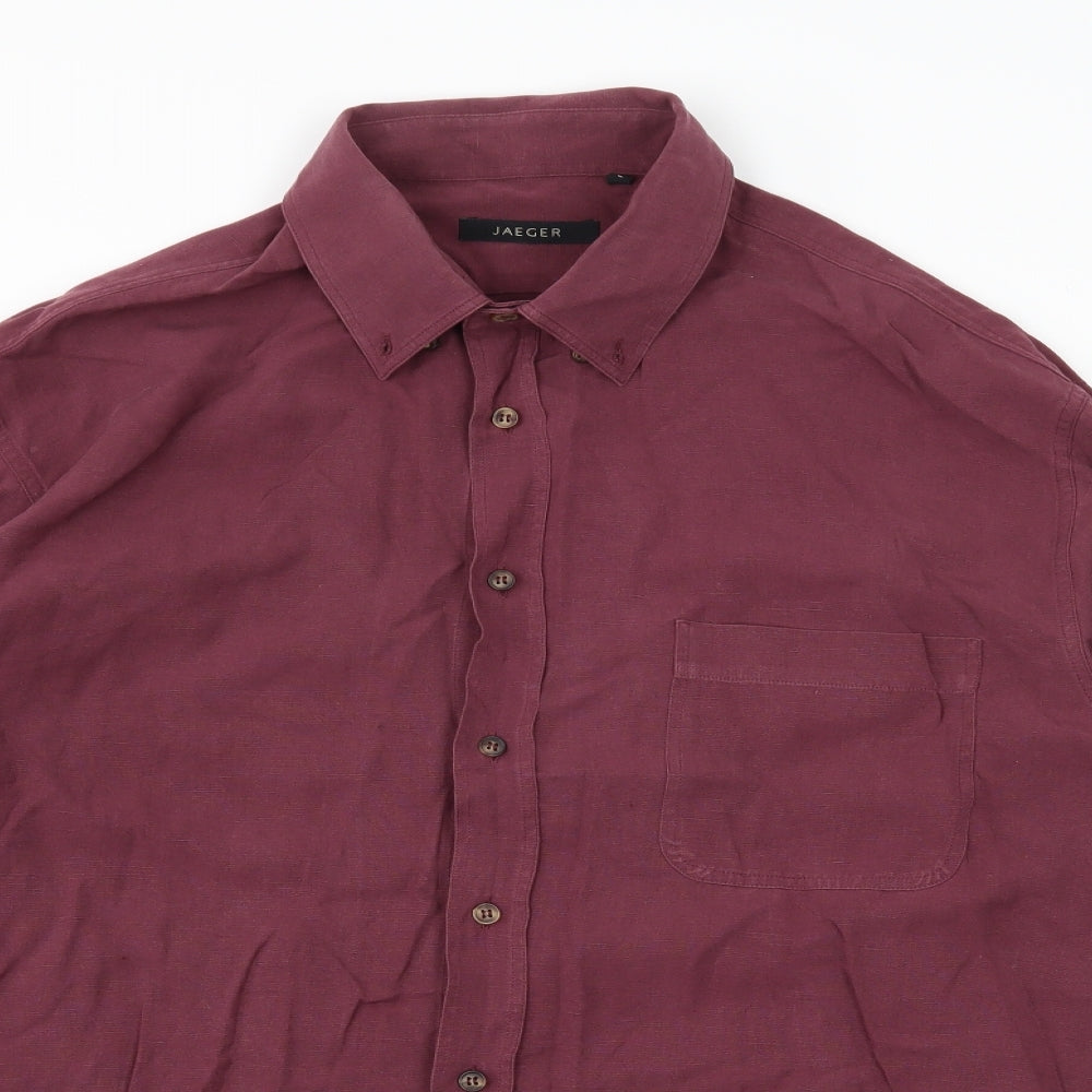 Jaeger Mens Purple    Button-Up Size L
