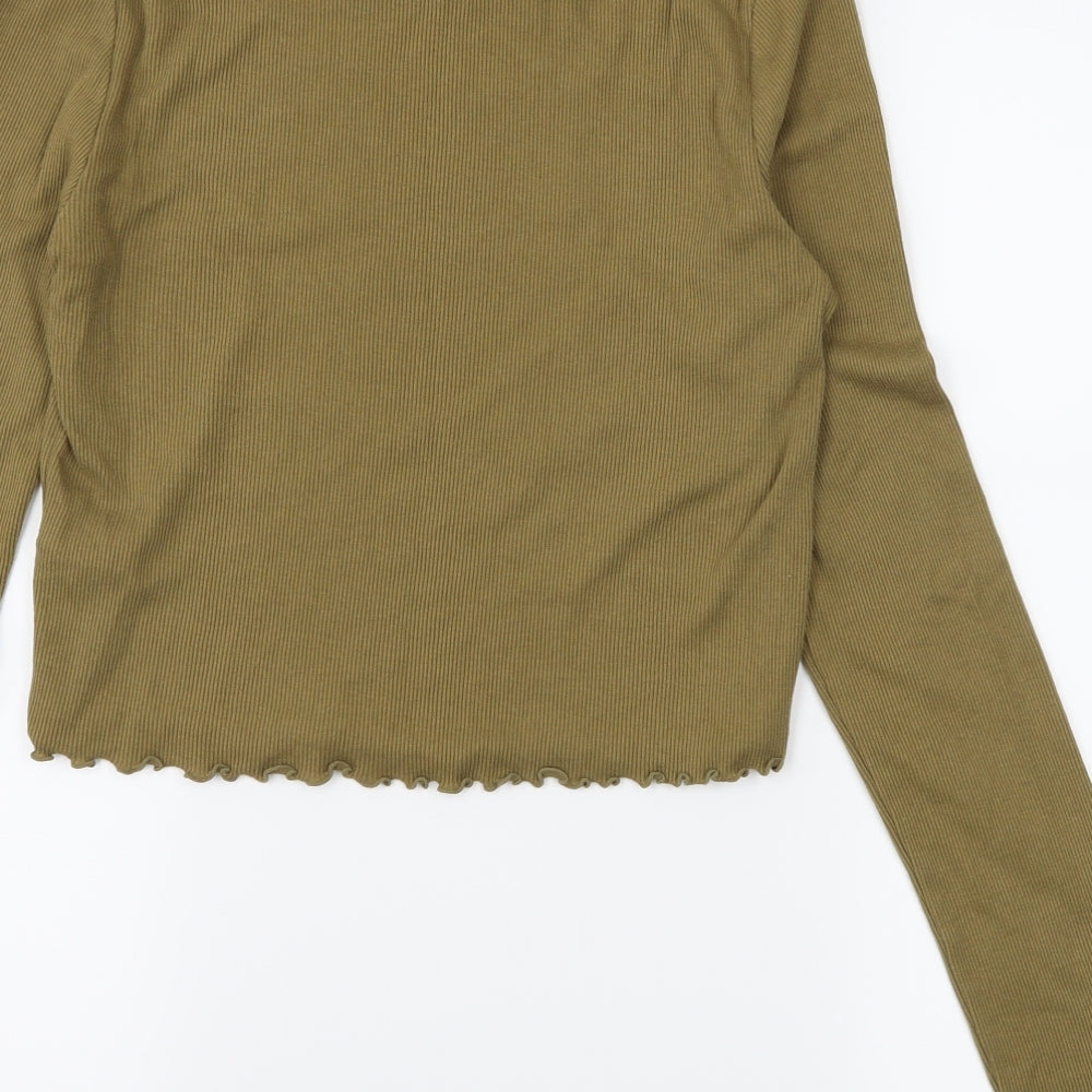 FOREVER 21 Womens Green  Jersey Basic T-Shirt Size L