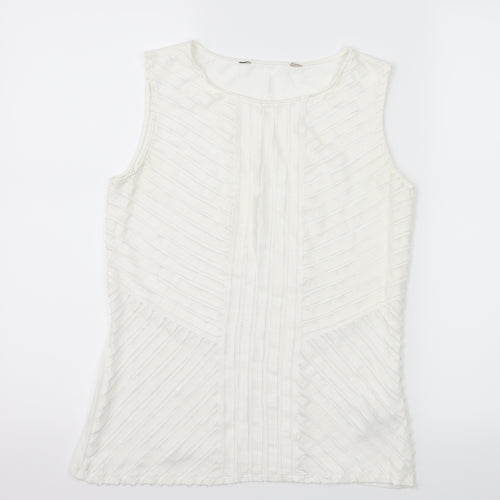 Debenhams Womens White  Jersey Basic Tank Size 10