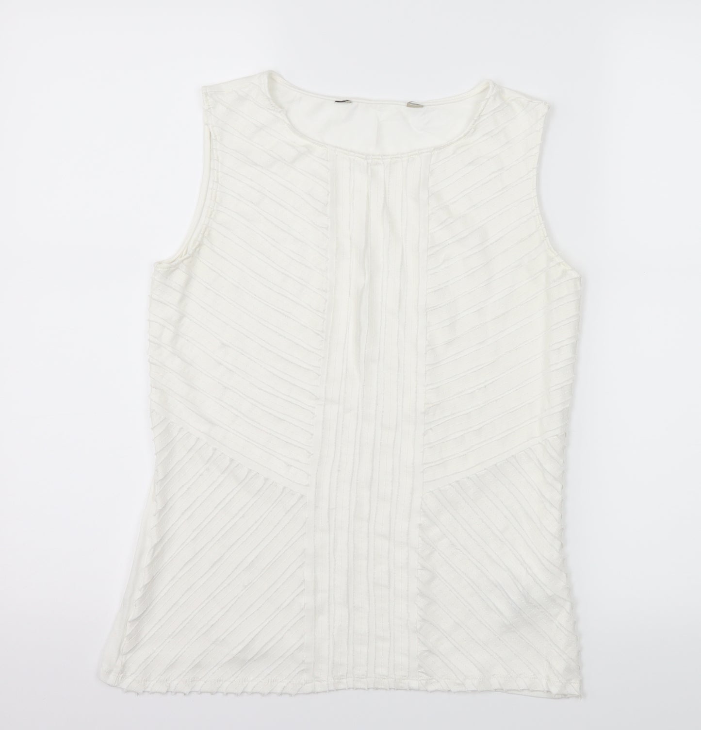 Debenhams Womens White  Jersey Basic Tank Size 10