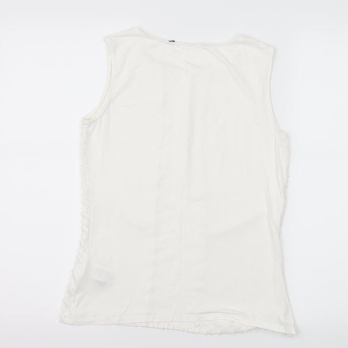Debenhams Womens White  Jersey Basic Tank Size 10