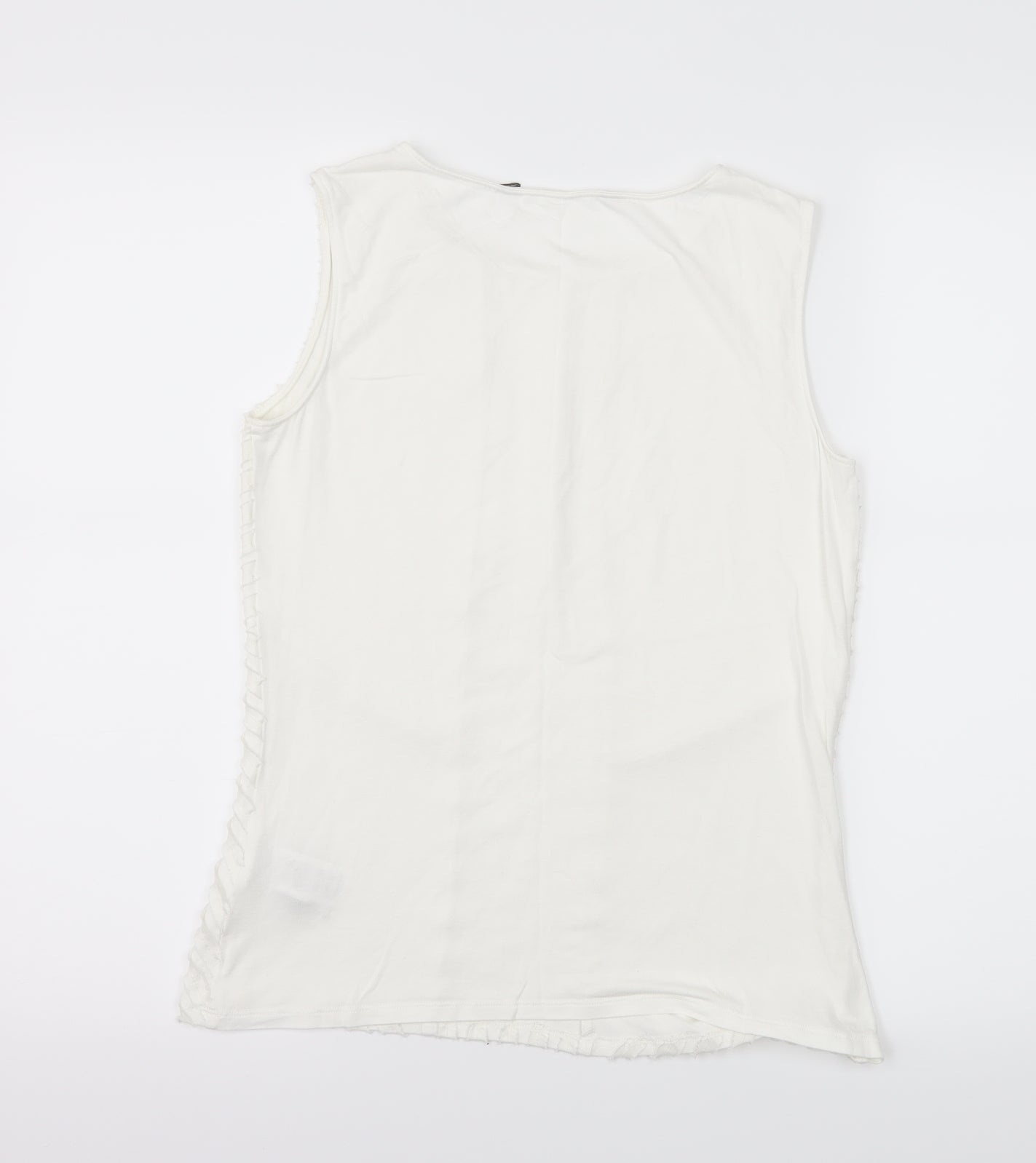 Debenhams Womens White  Jersey Basic Tank Size 10