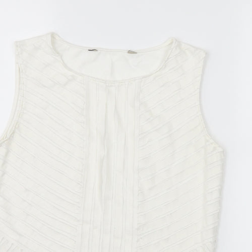 Debenhams Womens White  Jersey Basic Tank Size 10
