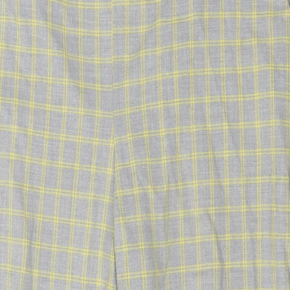 Primark Womens Grey Check  Cropped Trousers Size 18 L24 in
