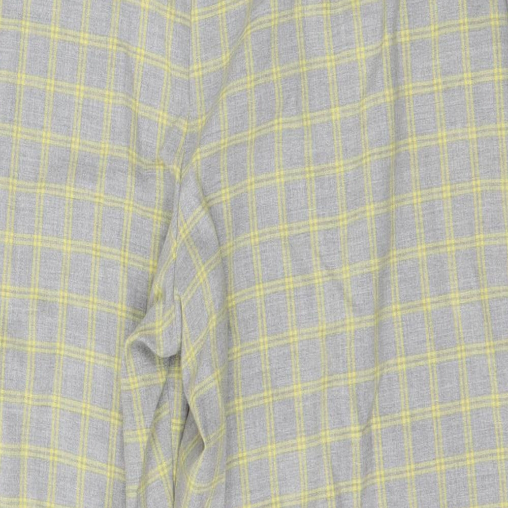 Primark Womens Grey Check  Cropped Trousers Size 18 L24 in