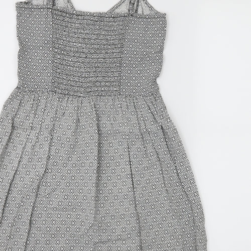 Divided by H&M Womens White Geometric  Skater Dress  Size 6