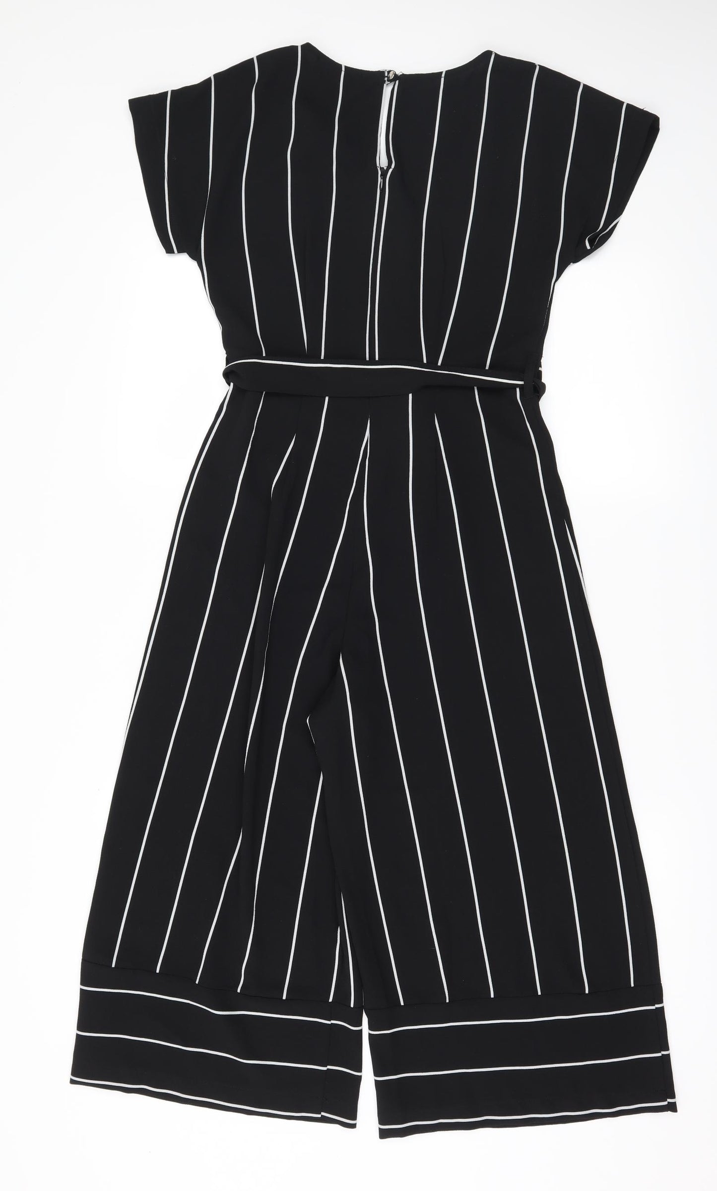Primark Womens Black Striped  Jumpsuit One-Piece Size 8 L19 in