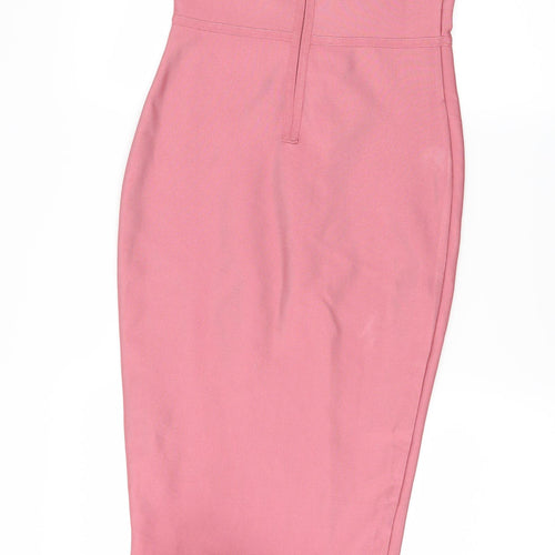 PRETTYLITTLETHING Womens Pink   Bodycon  Size 10