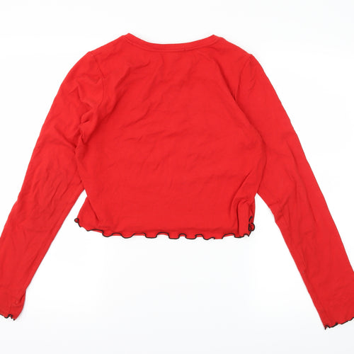 FOREVER 21 Womens Red  Jersey Basic T-Shirt Size L  - Nothing but trouble