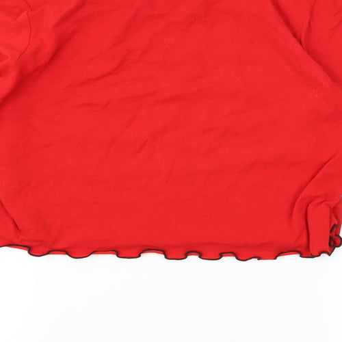 FOREVER 21 Womens Red  Jersey Basic T-Shirt Size L  - Nothing but trouble