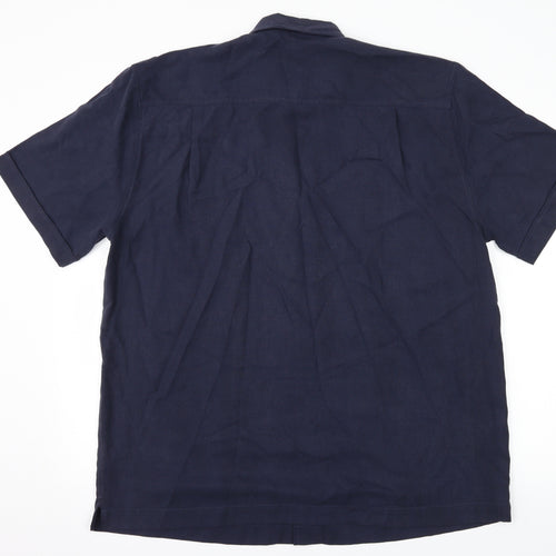 Principles Mens Blue    Button-Up Size L