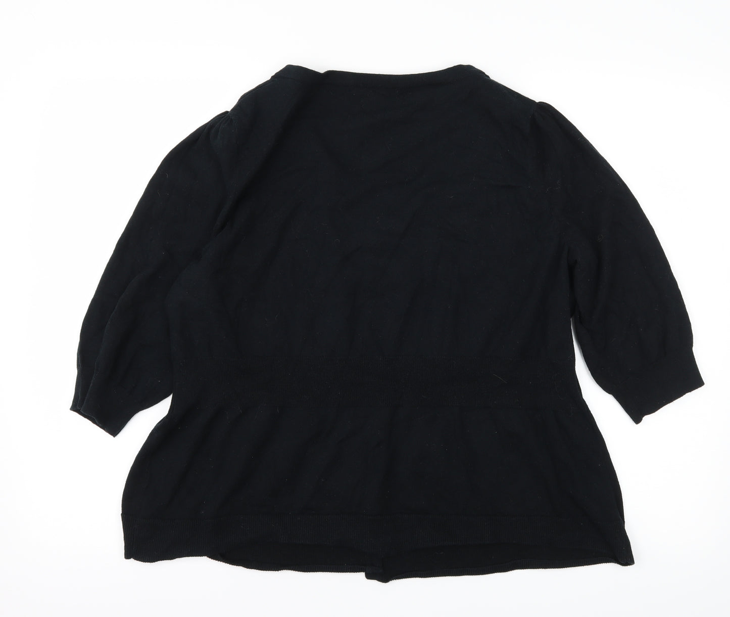 George Womens Black  Knit Cardigan Jumper Size 22