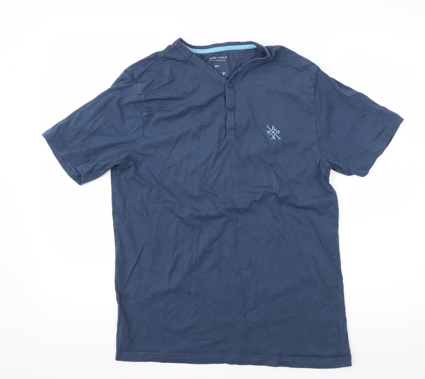 Easy Mens Blue  Jersey  T-Shirt Size S