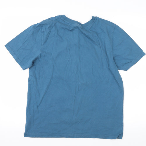 George Mens Blue  Jersey  T-Shirt Size S  - Grumpy Face