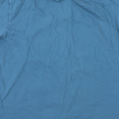 George Mens Blue  Jersey  T-Shirt Size S  - Grumpy Face
