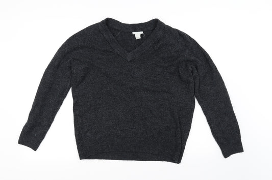 Front view of H&M men’s grey jumper, size XS