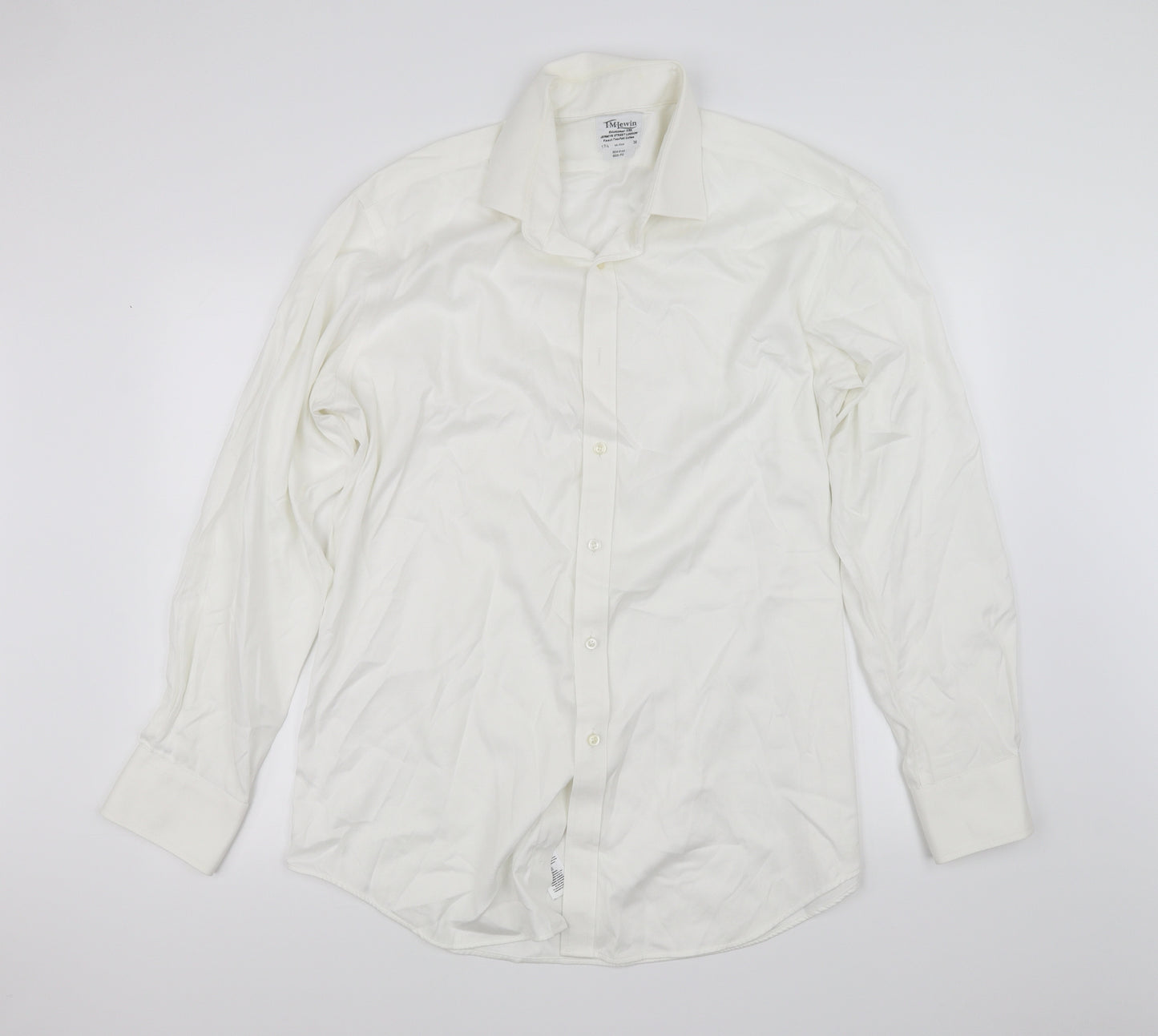 T.M.Lewin Mens White    Dress Shirt Size 36