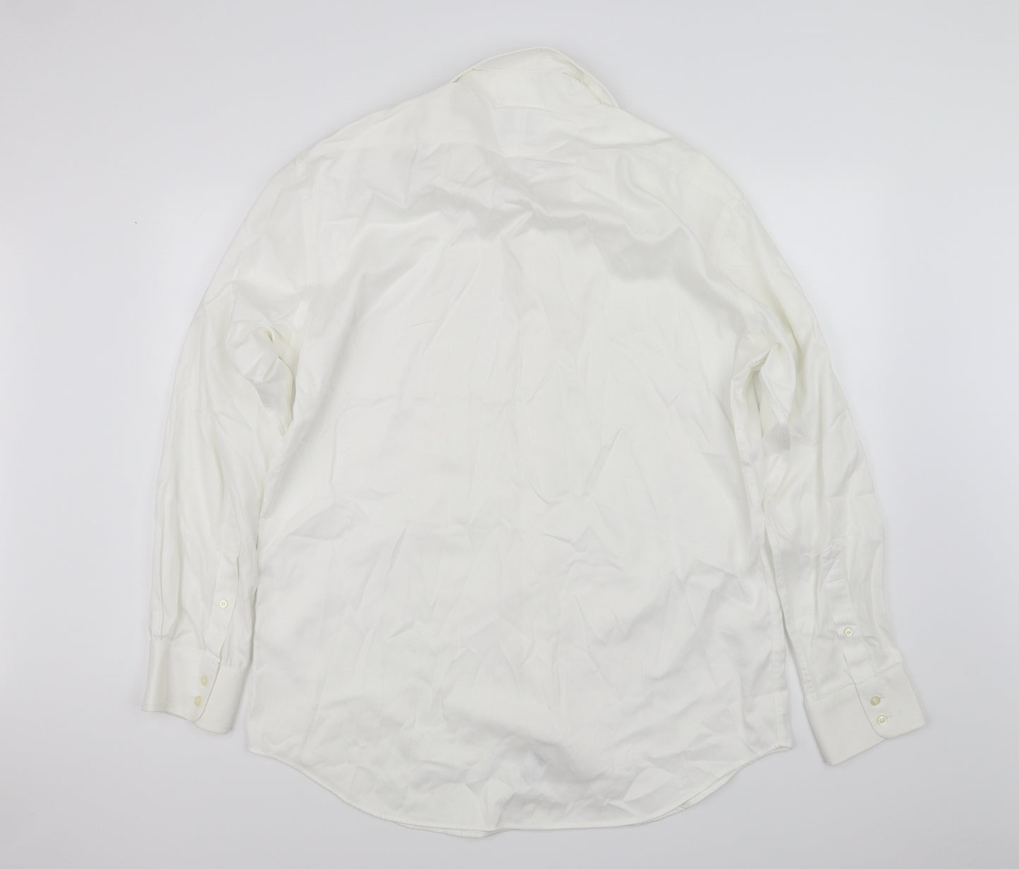 T.M.Lewin Mens White    Dress Shirt Size 36