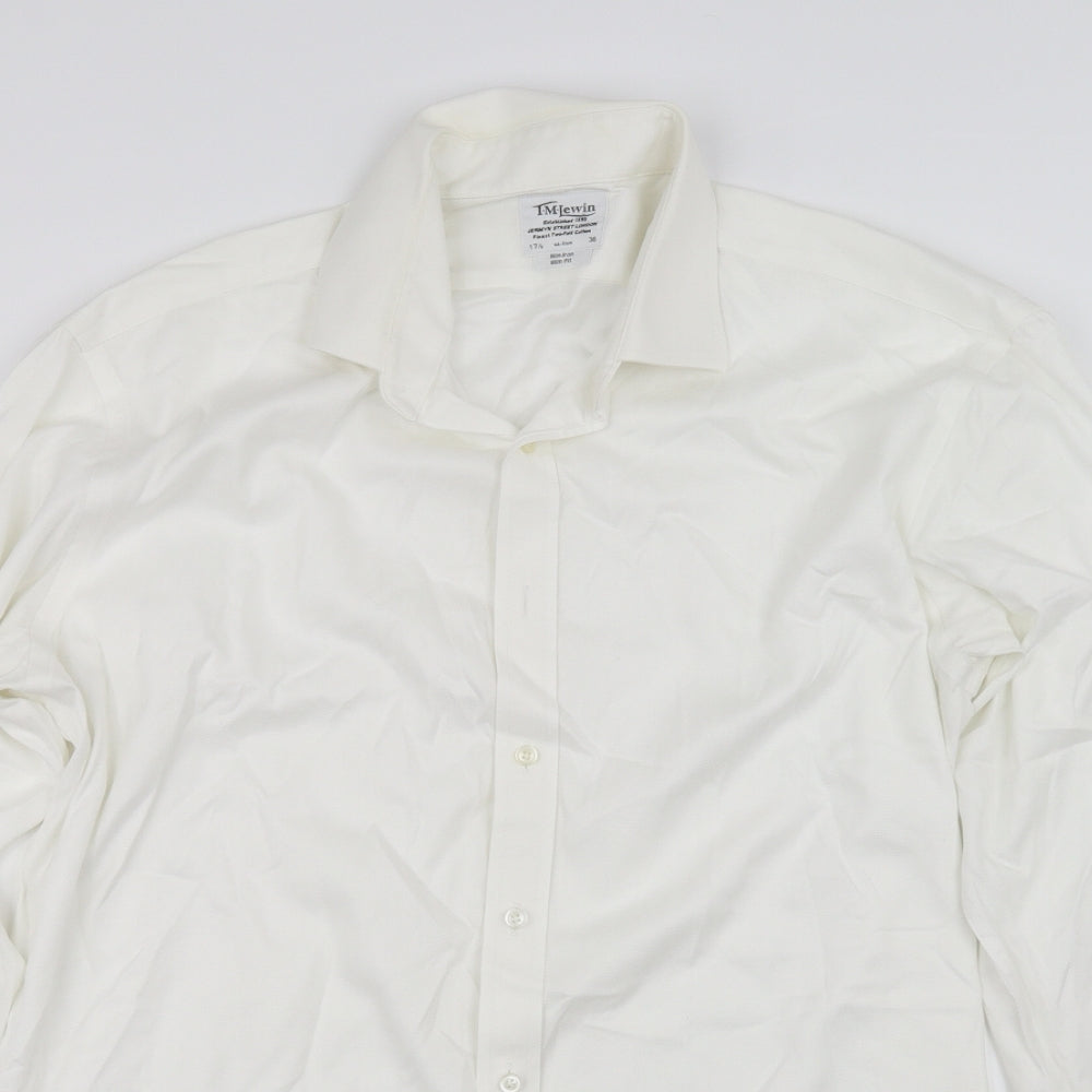 T.M.Lewin Mens White    Dress Shirt Size 36