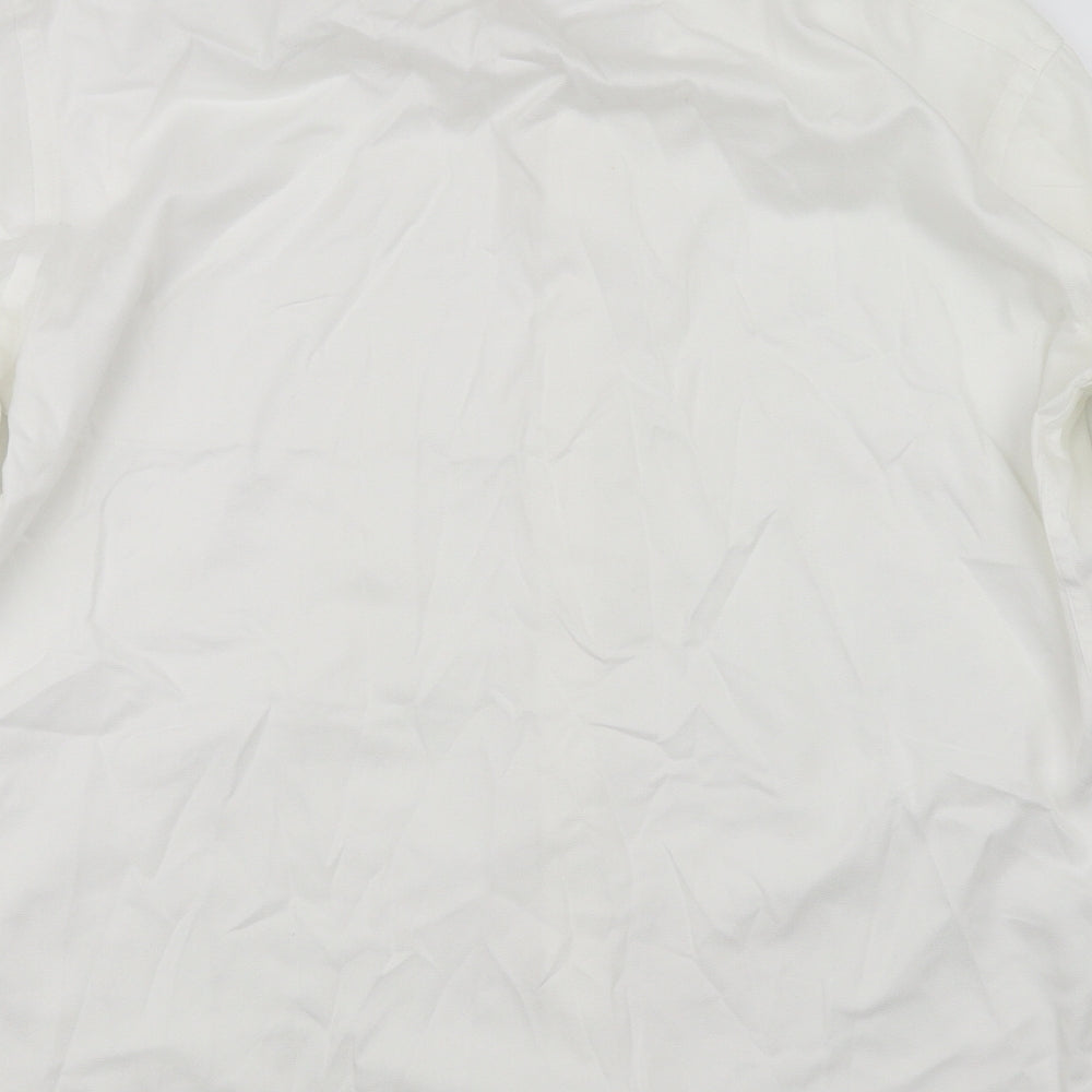 T.M.Lewin Mens White    Dress Shirt Size 36