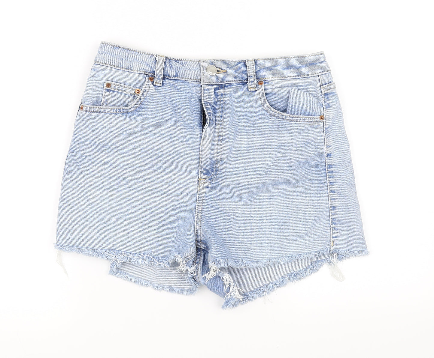 Topshop Womens Blue   Mom Shorts Size 10