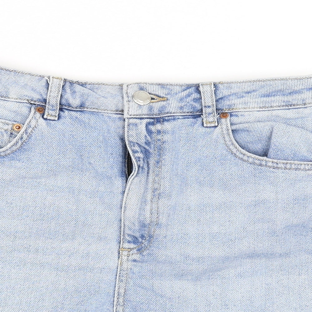 Topshop Womens Blue   Mom Shorts Size 10