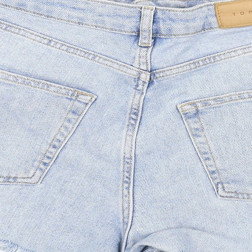 Topshop Womens Blue   Mom Shorts Size 10