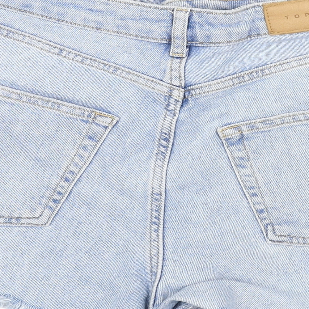 Topshop Womens Blue   Mom Shorts Size 10