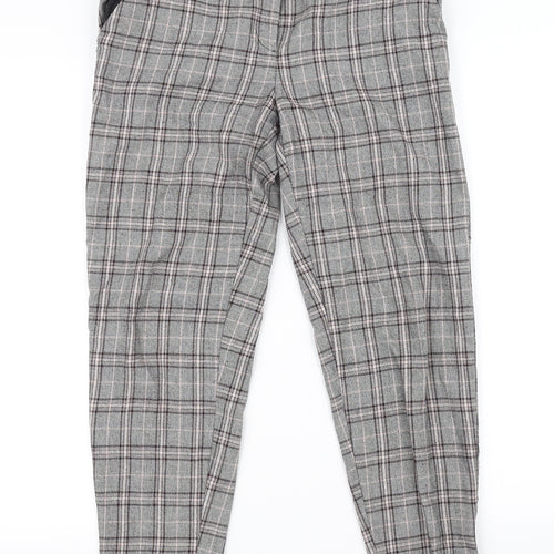 Primark Womens Grey Check  Trousers  Size 6 L23 in