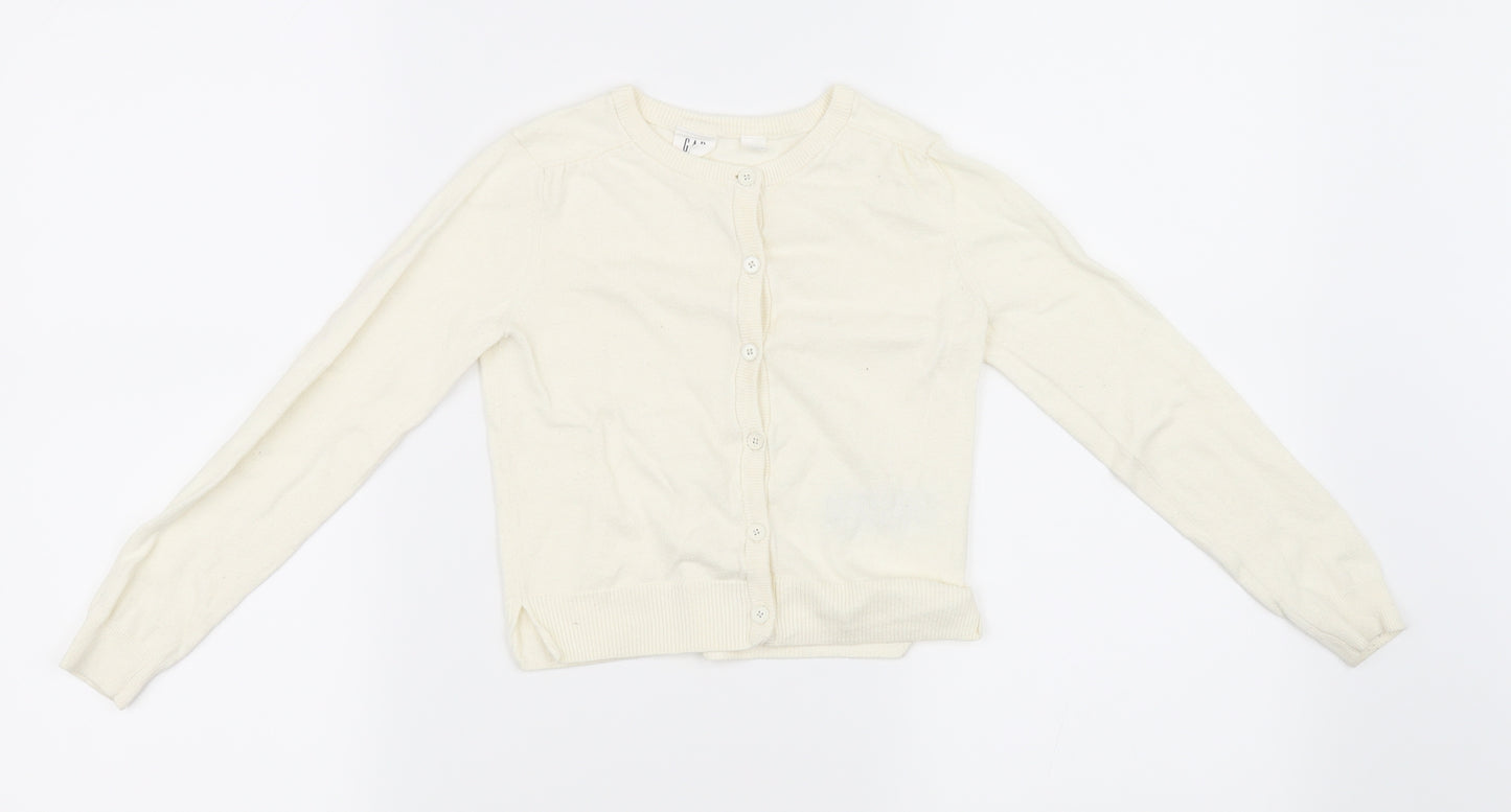 Gap Girls White   Cardigan Jumper Size S