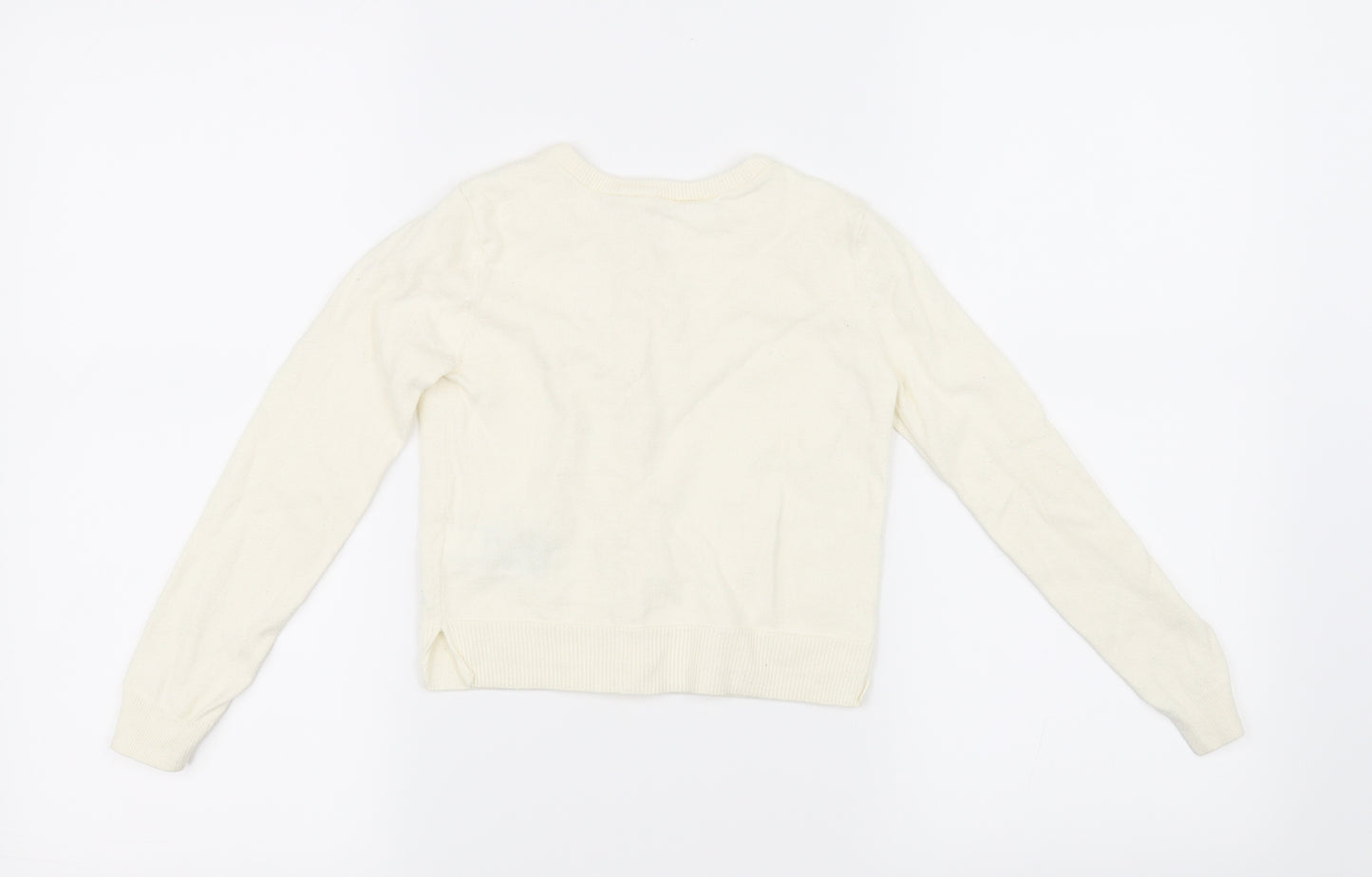 Gap Girls White   Cardigan Jumper Size S