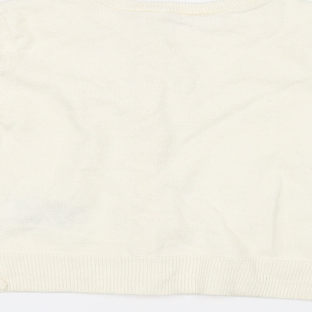 Gap Girls White   Cardigan Jumper Size S