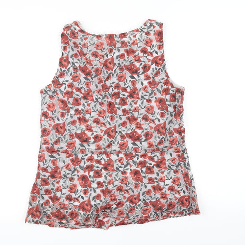 Zara Womens Grey Floral  Basic Blouse Size 4