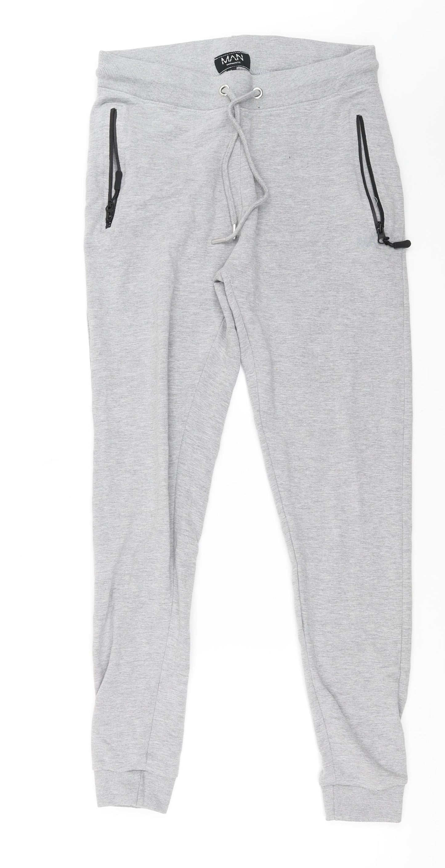 Boohoo Mens Grey   Jogger Trousers Size M L25 in