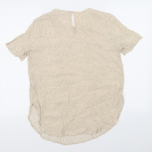 H&M Womens Ivory Polka Dot  Basic Blouse Size 12