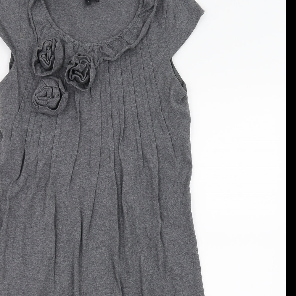 NEXT Womens Grey   T-Shirt Dress  Size 10