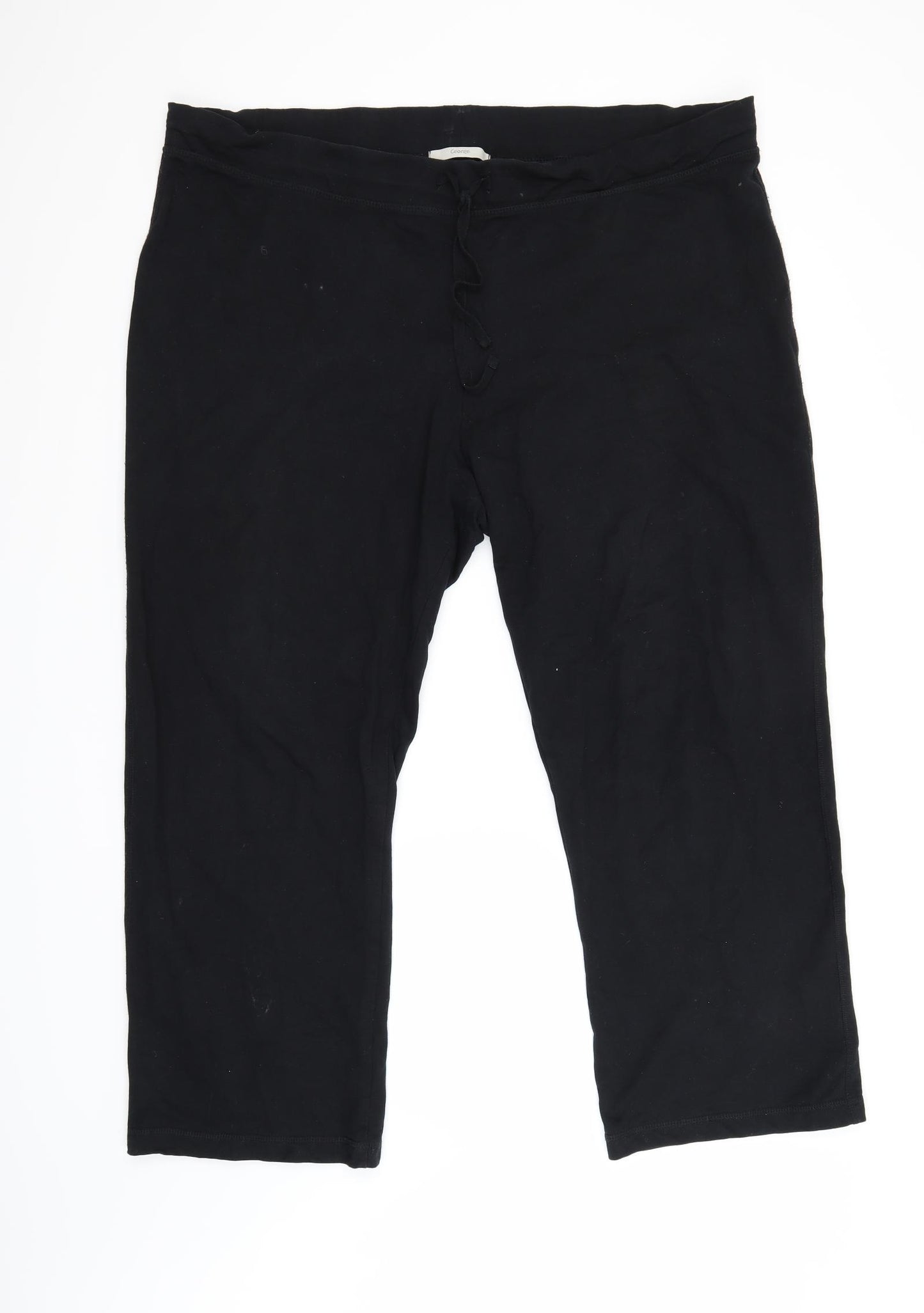 George Womens Black   Cropped Trousers Size 22 L26 in