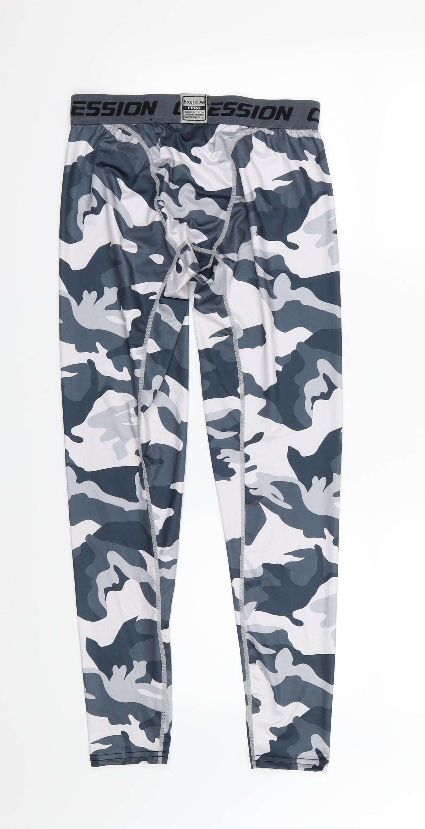 EPro Mens Grey Camouflage  Compression Leggings Size M L27 in