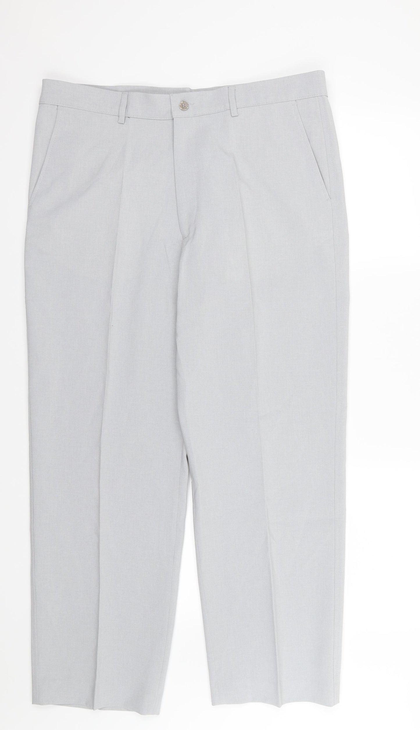 Farah Mens Grey  Rayon Trousers  Size 38 L31 in