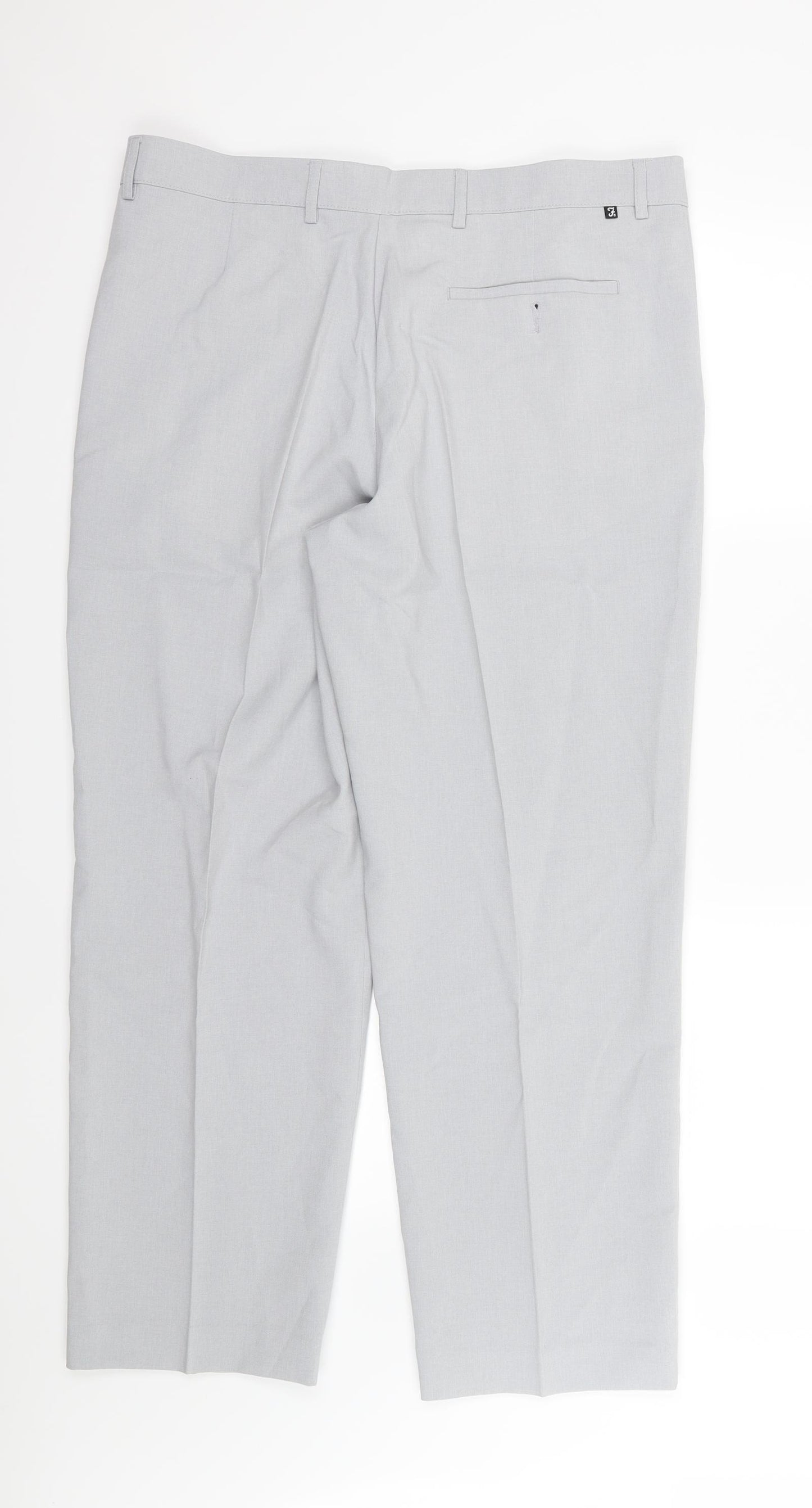 Farah Mens Grey  Rayon Trousers  Size 38 L31 in