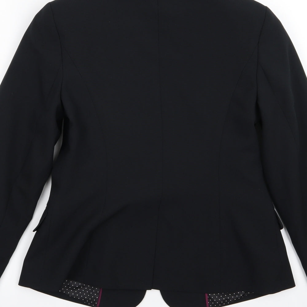 New Look Womens Black  Rayon Jacket Suit Jacket Size 6