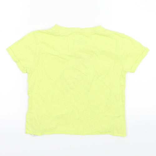 NEXT Girls Yellow  Jersey Basic T-Shirt Size 6 Years  - unicorn