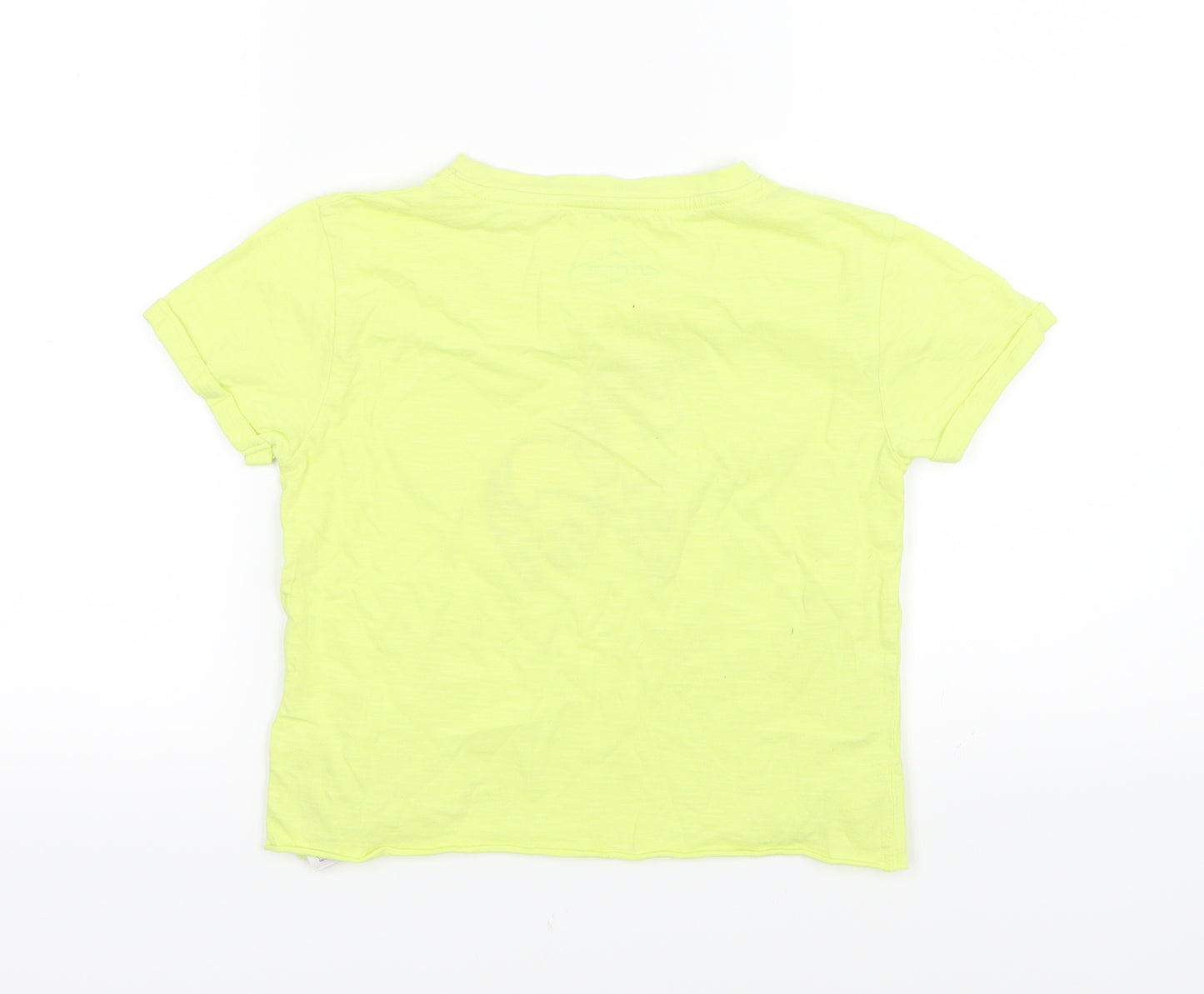 NEXT Girls Yellow  Jersey Basic T-Shirt Size 6 Years  - unicorn