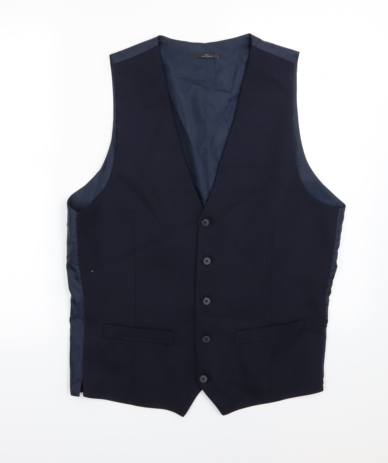 Marks and Spencer Mens Blue   Jacket Suit Waistcoat Size L